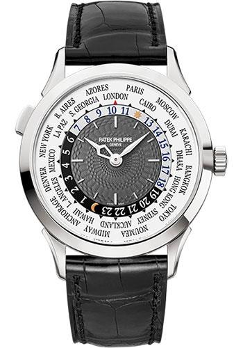 Patek Philippe 38.5mm World Time Complicated Watch Gray Dial 5230G - Luxury Time NYC INC