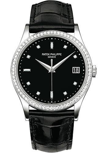 Patek Philippe 38mm Calatrava Watch Black Dial 5297G - Luxury Time NYC INC