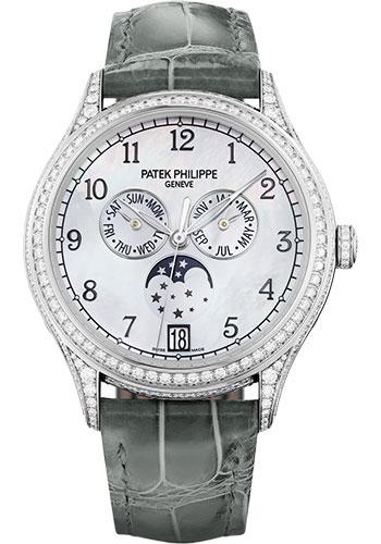 Patek Philippe 38mm Ladies Annual Calendar Complications Watch White Dial 4948G - Luxury Time NYC INC