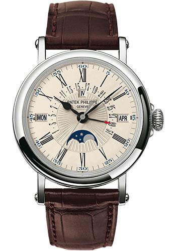 Patek Philippe 38mm Perpetual Calendar Moonphase Grand Complication Watch C Dial 5159G - Luxury Time NYC INC