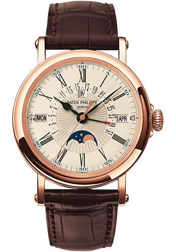 Patek Philippe 38mm Perpetual Calendar Moonphase Grand Complication Watch C Dial 5159R - Luxury Time NYC INC