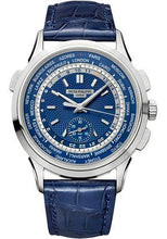 Load image into Gallery viewer, Patek Philippe 39.50mm Men Complications World Time Chronograph Watch Blue Dial 5930G - Luxury Time NYC INC