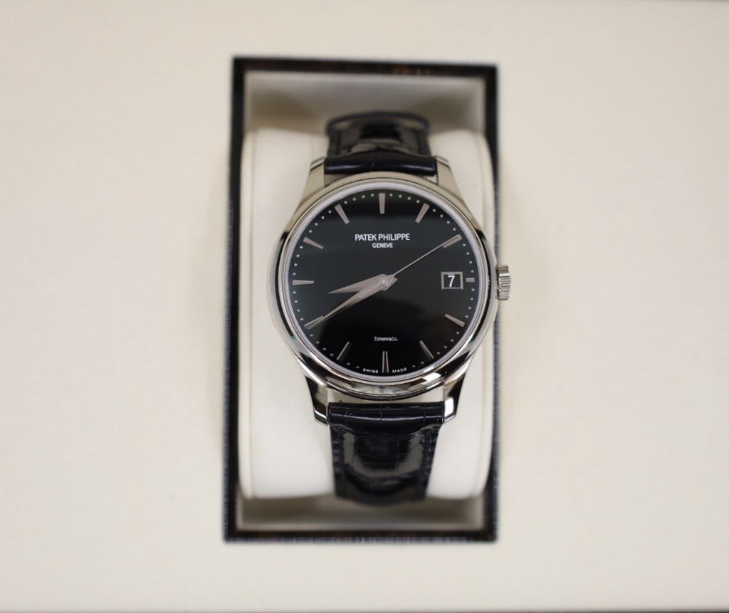 Patek Philippe 39mm Calatrava Watch Black Dial 5227G - Luxury Time NYC INC