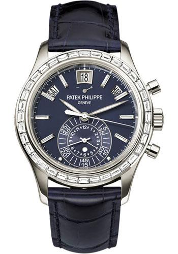Patek Philippe 40.5mm Annual Calendar Chronograph Complications Watch Blue Dial 5961P - Luxury Time NYC INC