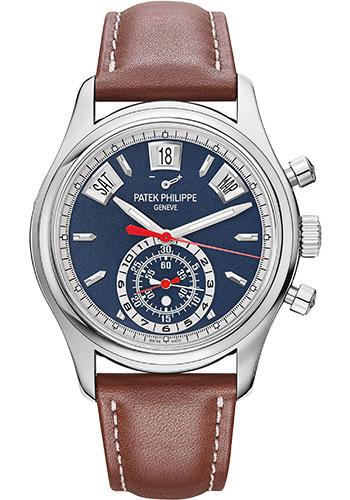 Patek Philippe 40.5mm Annual Calendar Chronograph Complications Watch Opaline Dial 5960/01G - Luxury Time NYC INC