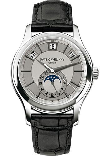 Patek Philippe 40mm Annual Calendar Compicated Watch Rhodium Dial 5205G - Luxury Time NYC INC