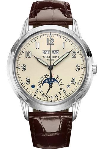 Patek Philippe 40mm Grand Complications Perpetual Calendar - White Gold - Lacquered Cream Dial C Dial 5320G - Luxury Time NYC INC