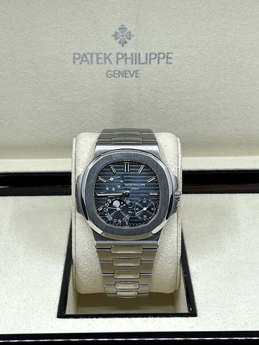 Patek Philippe 40mm Nautilus Watch Blue Dial 5712/1A - Luxury Time NYC INC