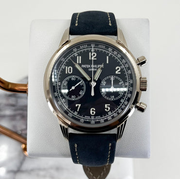 Patek Philippe 41mm Complication Watch - Blue Dial - Blue Calfskin Strap - 5172G-001 - Luxury Time NYC