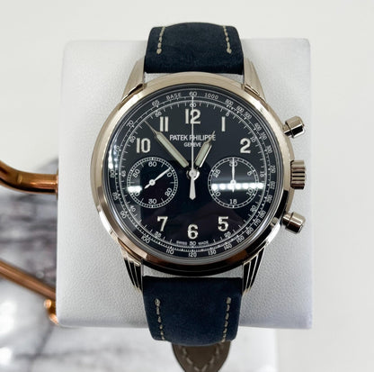Patek Philippe 41mm Complication Watch - Blue Dial - Blue Calfskin Strap - 5172G-001 - Luxury Time NYC