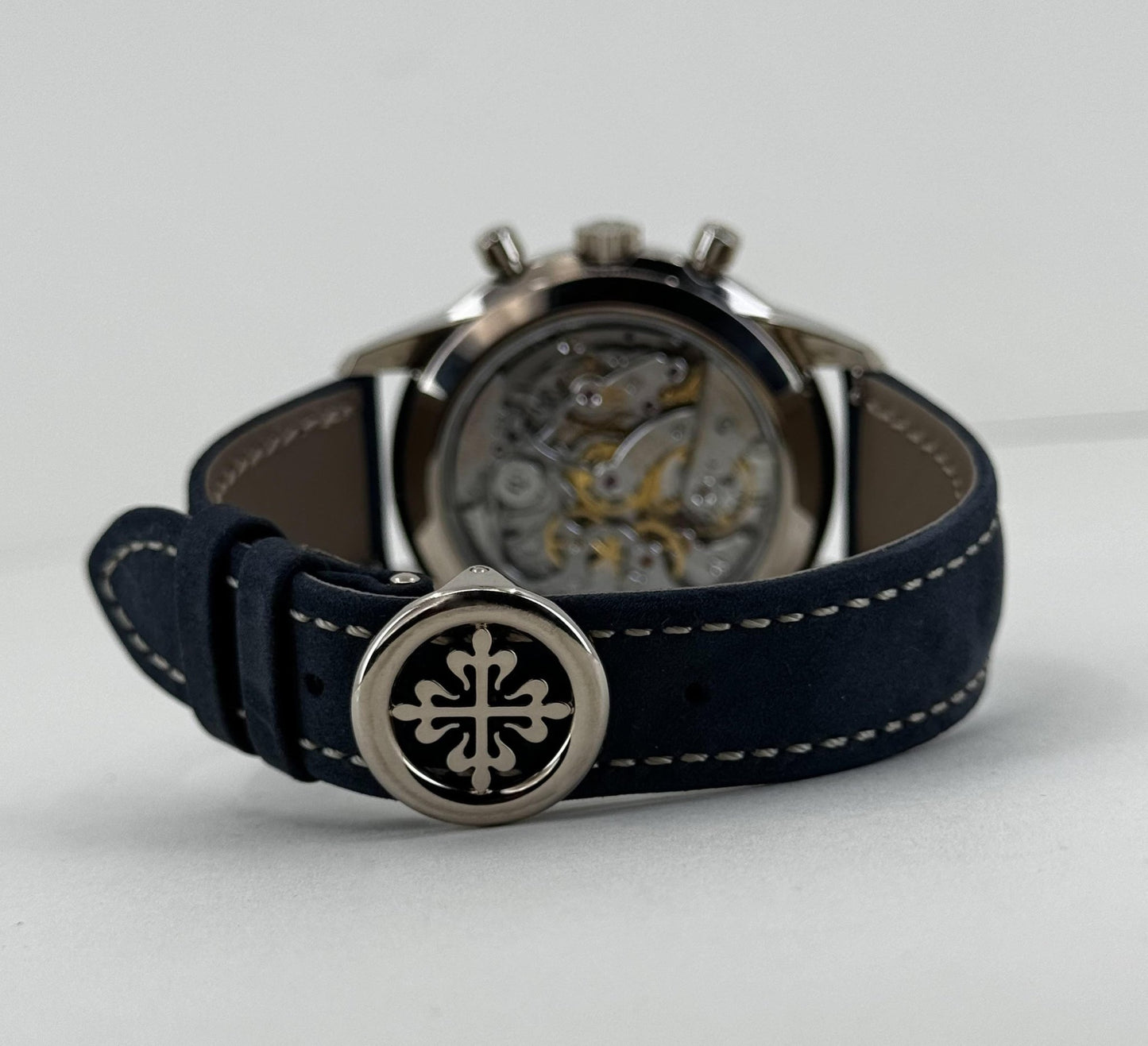 Patek Philippe 41mm Complication Watch - Blue Dial - Blue Calfskin Strap - 5172G-001 - Luxury Time NYC