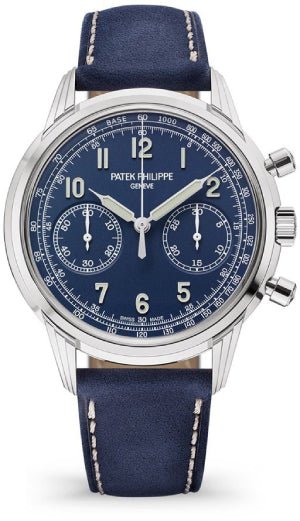Patek Philippe 41mm Complication Watch - Blue Dial - Blue Calfskin Strap - 5172G-001 - Luxury Time NYC