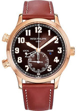 Load image into Gallery viewer, Patek Philippe 42mm Complications Calatrava Pilot Travel Time - 42mm - Rose Gold - Brown Sunburst Dial Brown Dial 5524R - Luxury Time NYC INC