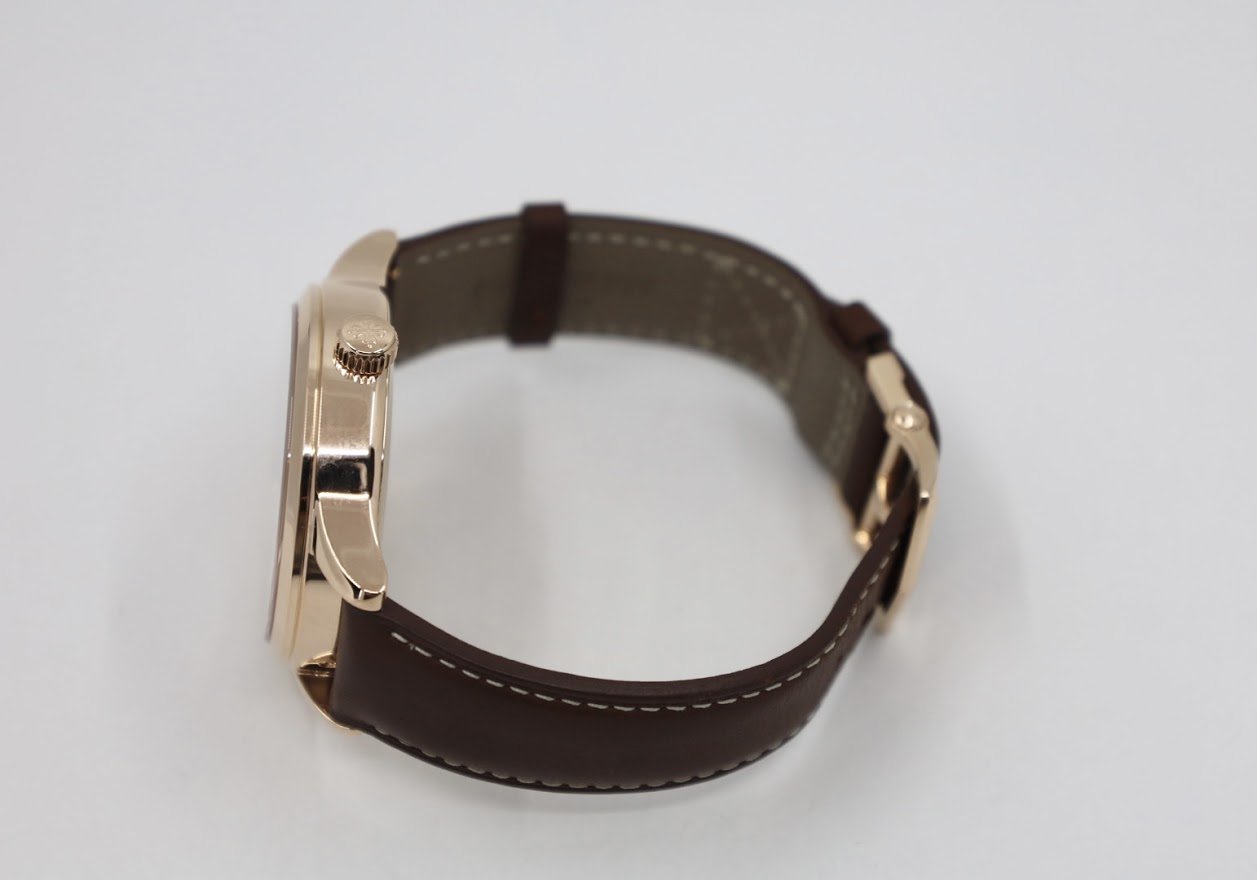 Patek Philippe 42mm Complications Calatrava Pilot Travel Time - 42mm - Rose Gold - Brown Sunburst Dial Brown Dial 5524R - Luxury Time NYC INC