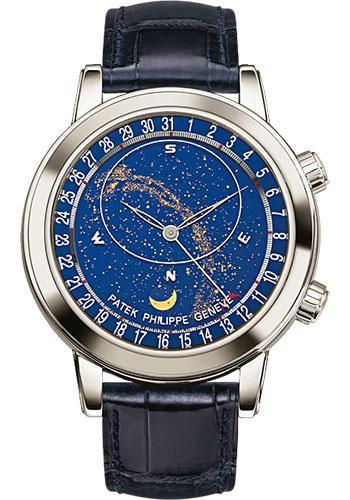 Patek Philippe 44mm Grand Complication Celestial Moon Age Watch Black Dial 6102P - Luxury Time NYC INC