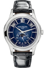 Load image into Gallery viewer, Patek Philippe Complications Annual Calendar Moon Phases - White Gold - Blue Sunburst Dial - 5205G-013 - Luxury Time NYC