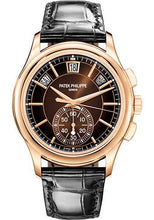 Load image into Gallery viewer, Patek Philippe Complications Flyback Chronograph Annual Calendar - Rose Gold - Brown Sunburst Dial - 5905R-001 - Luxury Time NYC