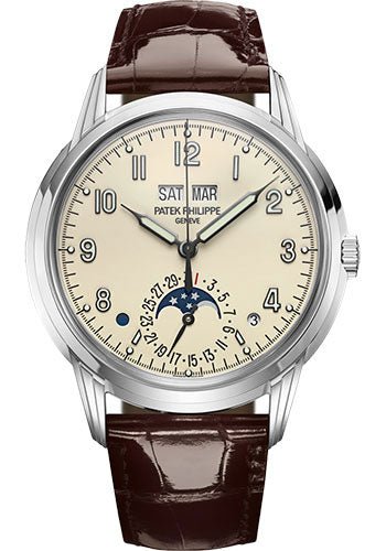 Patek Philippe Grand Complications Perpetual Calendar - White Gold - Lacquered Cream Dial - 5320G-001 - Luxury Time NYC
