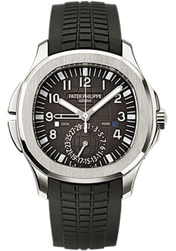 Patek Philippe Mens Aquanaut Dual Time Watch - 5164A-001 - Luxury Time NYC
