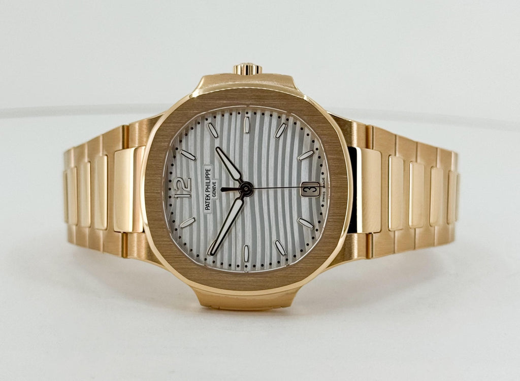 Patek Philippe Nautilus Ladies Automatic - 35.2 mm - Rose Gold - Silver Opaline Dial - 7118/1R-001 - Luxury Time NYC
