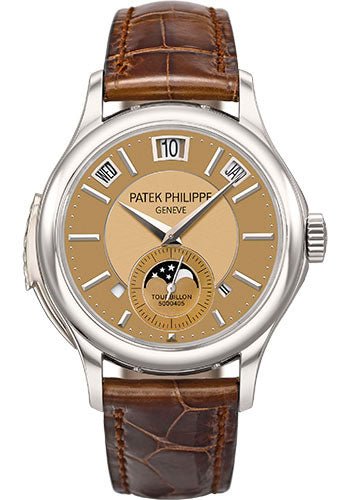 Patek Philippe Tourbillon Minute Repeater Perpetual Calendar Watch - Platinum Case - Bronze Dial - 5207P-001 - Luxury Time NYC