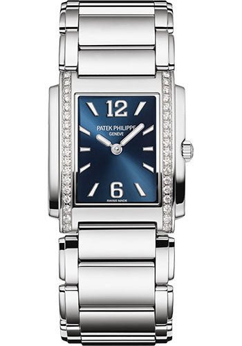 Patek Philippe Twenty~4 Watch - Medium Stainless Steel Case - Blue Arabic Dial - 4910/1200A-001 - Luxury Time NYC