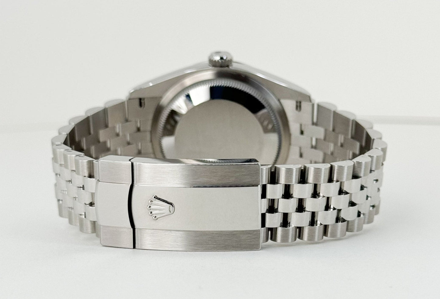 Rolex Datejust 36 White Gold/Steel Aubergine Roman & Diamond Dial & Fluted Bezel Jubilee Bracelet 126234 - Luxury Time NYC