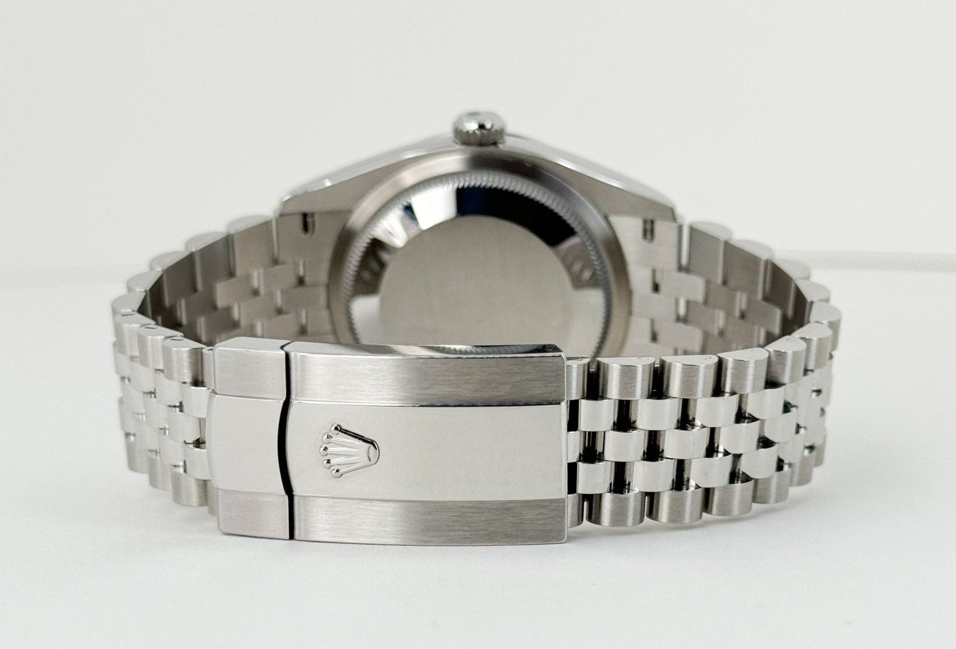 Rolex Datejust 36 White Gold/Steel Aubergine Roman & Diamond Dial & Fluted Bezel Jubilee Bracelet 126234 - Luxury Time NYC