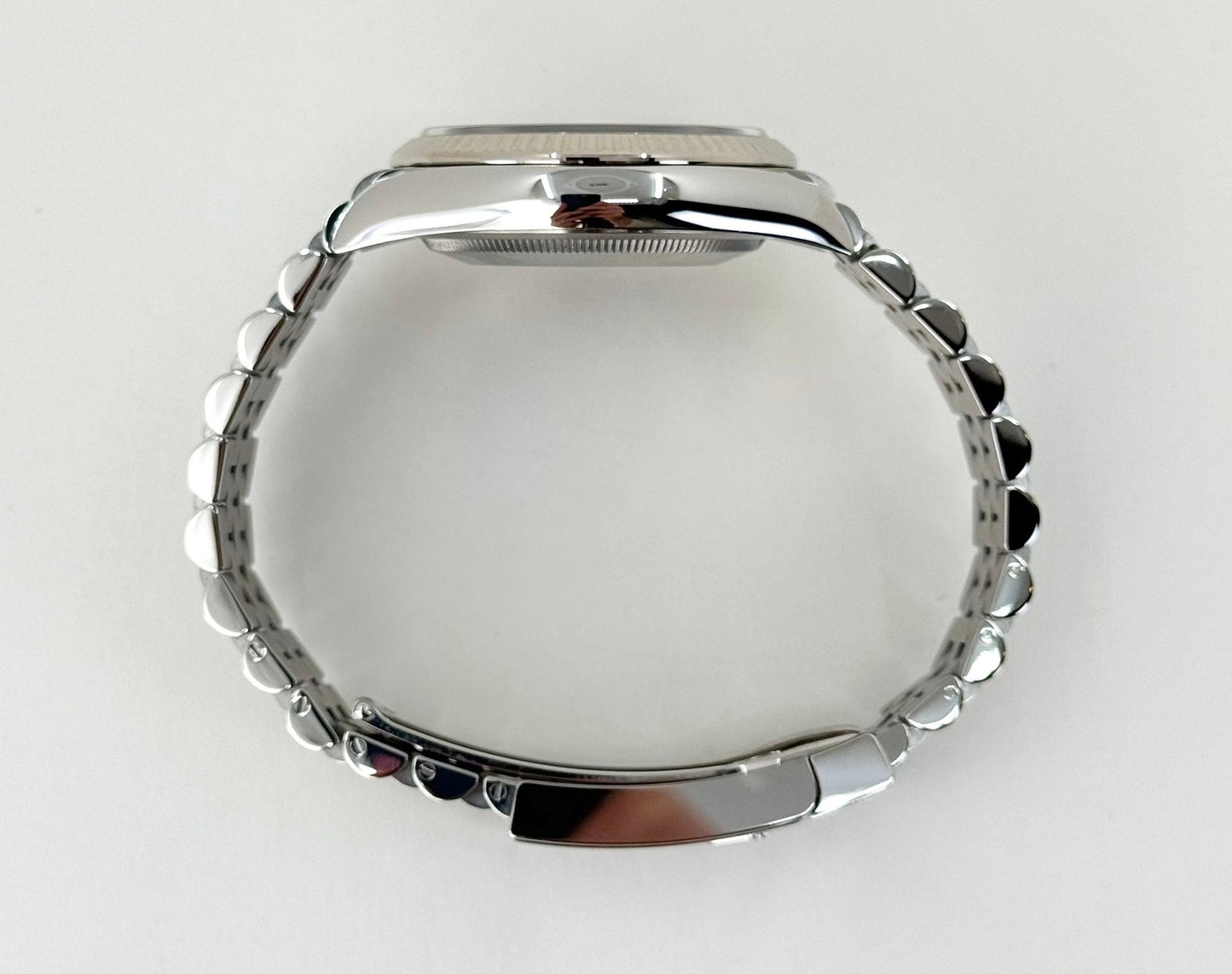 Rolex Datejust 36 White Gold/Steel Aubergine Roman & Diamond Dial & Fluted Bezel Jubilee Bracelet 126234 - Luxury Time NYC