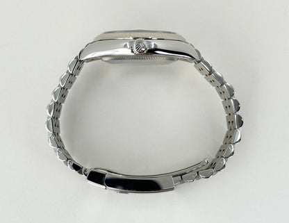 Rolex Datejust 36 White Gold/Steel Aubergine Roman & Diamond Dial & Fluted Bezel Jubilee Bracelet 126234 - Luxury Time NYC