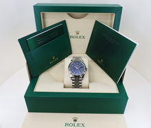 Load image into Gallery viewer, Rolex Datejust 36 White Gold/Steel Blue Index Dial &amp; Fluted Bezel Jubilee Bracelet 126234 - Luxury Time NYC