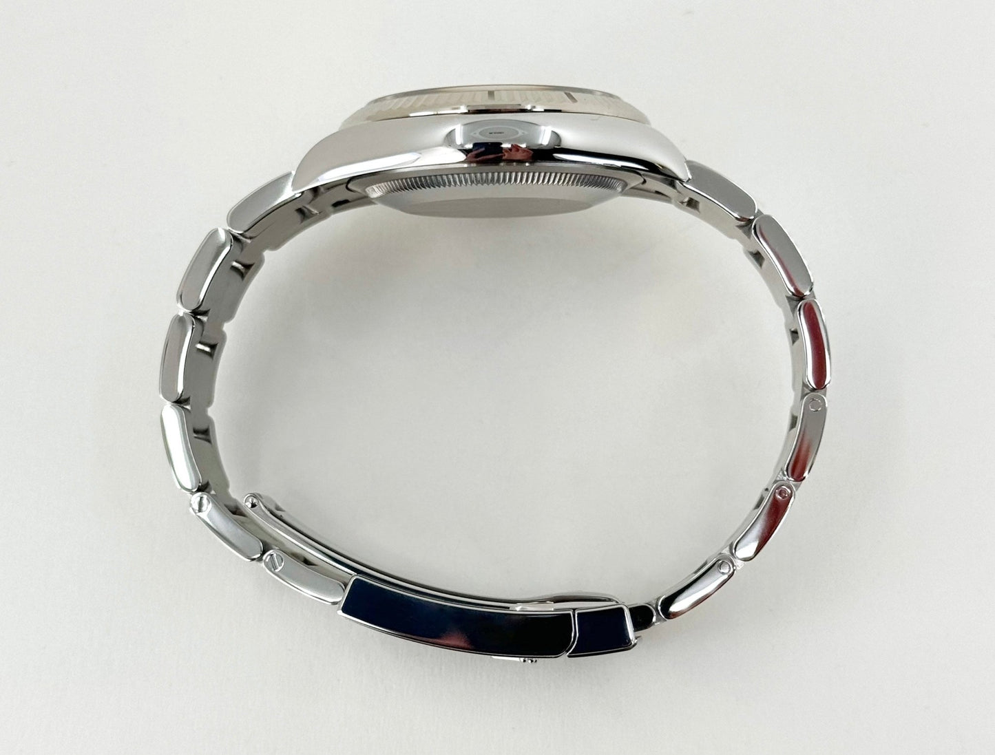 Rolex Datejust 36 White Gold/Steel Blue Motif Index Dial & Fluted Bezel Oyster Bracelet 126234 - Luxury Time NYC