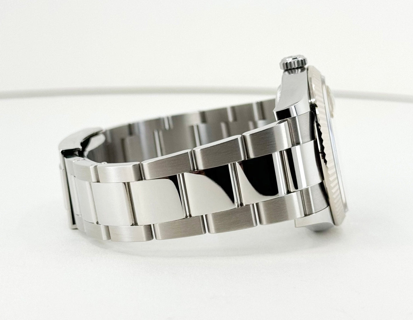 Rolex Datejust 36 White Gold/Steel Blue Motif Index Dial & Fluted Bezel Oyster Bracelet 126234 - Luxury Time NYC