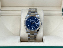 Load image into Gallery viewer, Rolex Datejust 36 White Gold/Steel Blue Motif Index Dial &amp; Fluted Bezel Oyster Bracelet 126234 - Luxury Time NYC