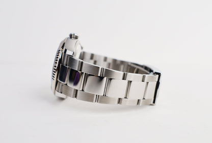 Rolex Datejust 36 White Gold/Steel Green Palm Motif Index Dial & Fluted Bezel Oyster Bracelet 126234 - Luxury Time NYC