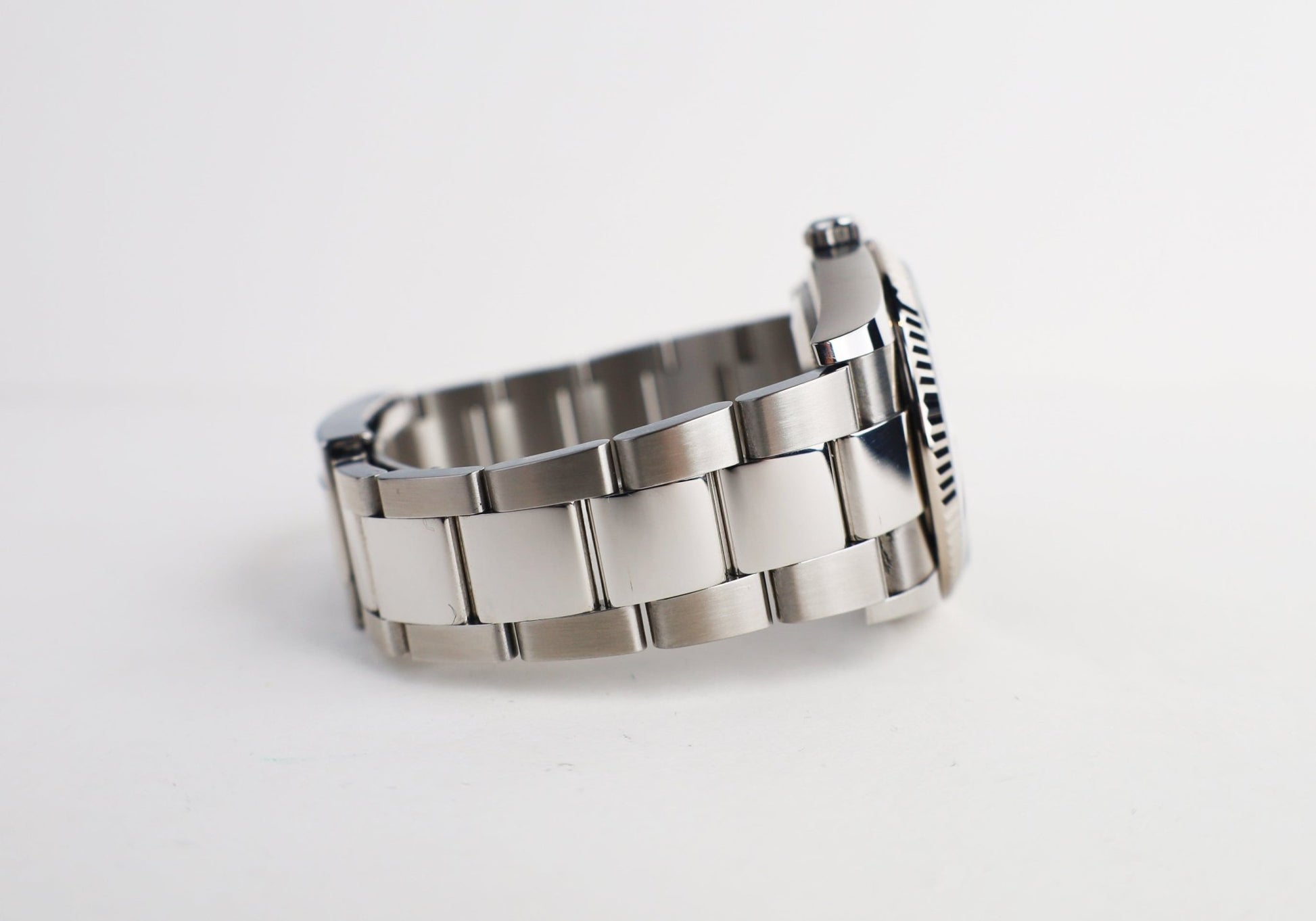 Rolex Datejust 36 White Gold/Steel Green Palm Motif Index Dial & Fluted Bezel Oyster Bracelet 126234 - Luxury Time NYC