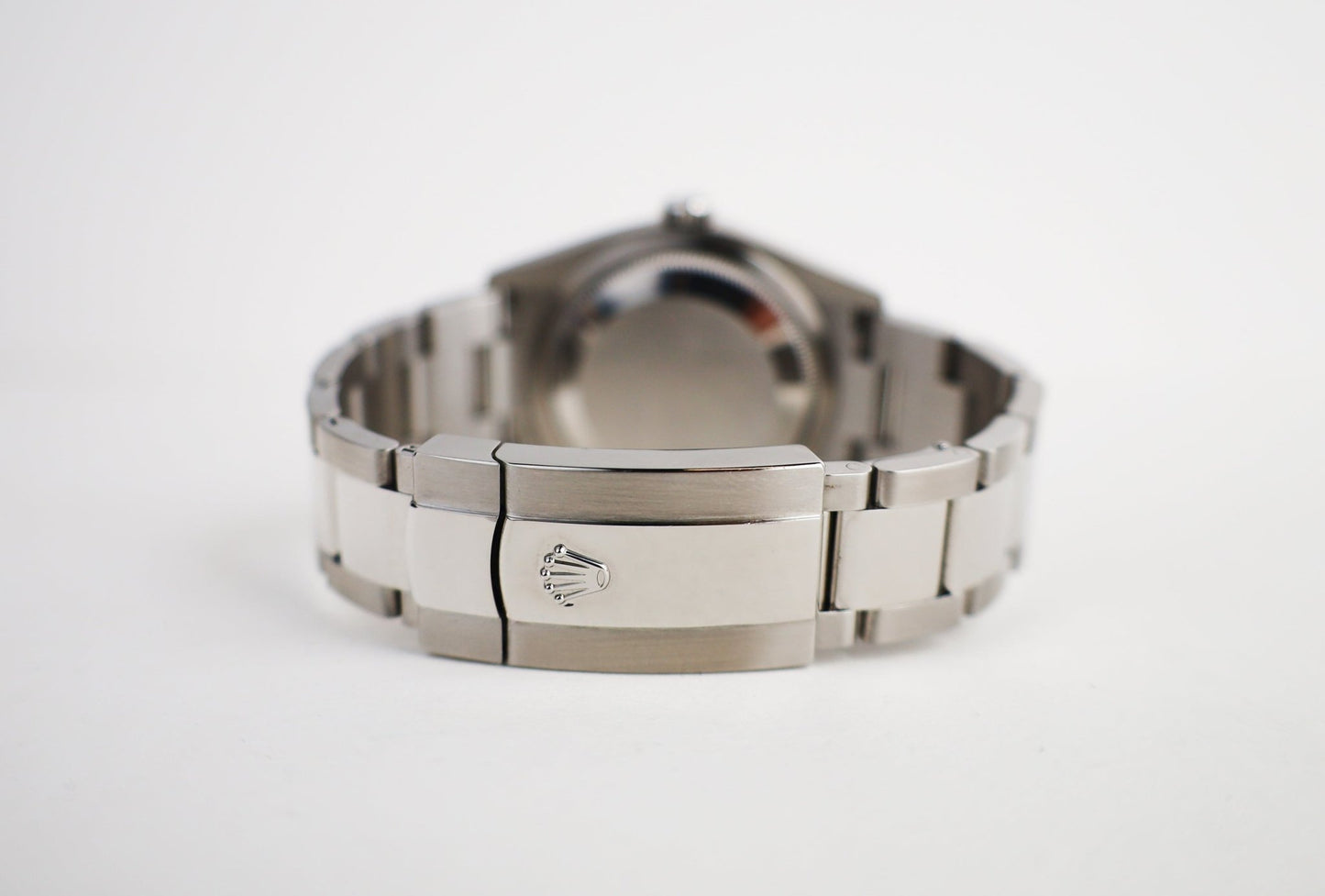 Rolex Datejust 36 White Gold/Steel Green Palm Motif Index Dial & Fluted Bezel Oyster Bracelet 126234 - Luxury Time NYC