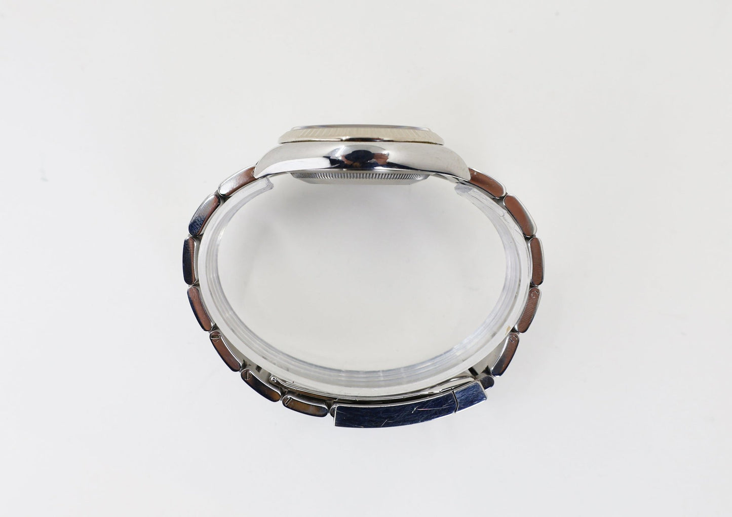 Rolex Datejust 36 White Gold/Steel Silver Index Dial & Fluted Bezel Oyster Bracelet 126234 - Luxury Time NYC