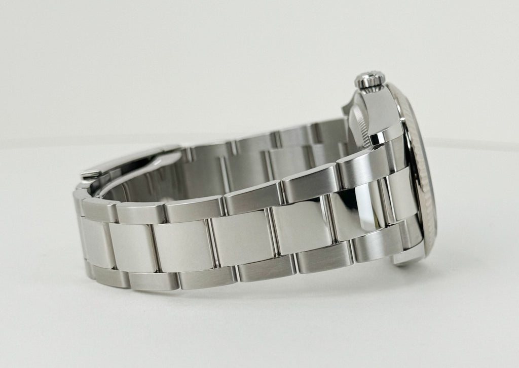 Rolex Datejust 36 White Gold/Steel Slate "Wimbledon" Roman Dial & Fluted Bezel Oyster Bracelet 126234 - Luxury Time NYC