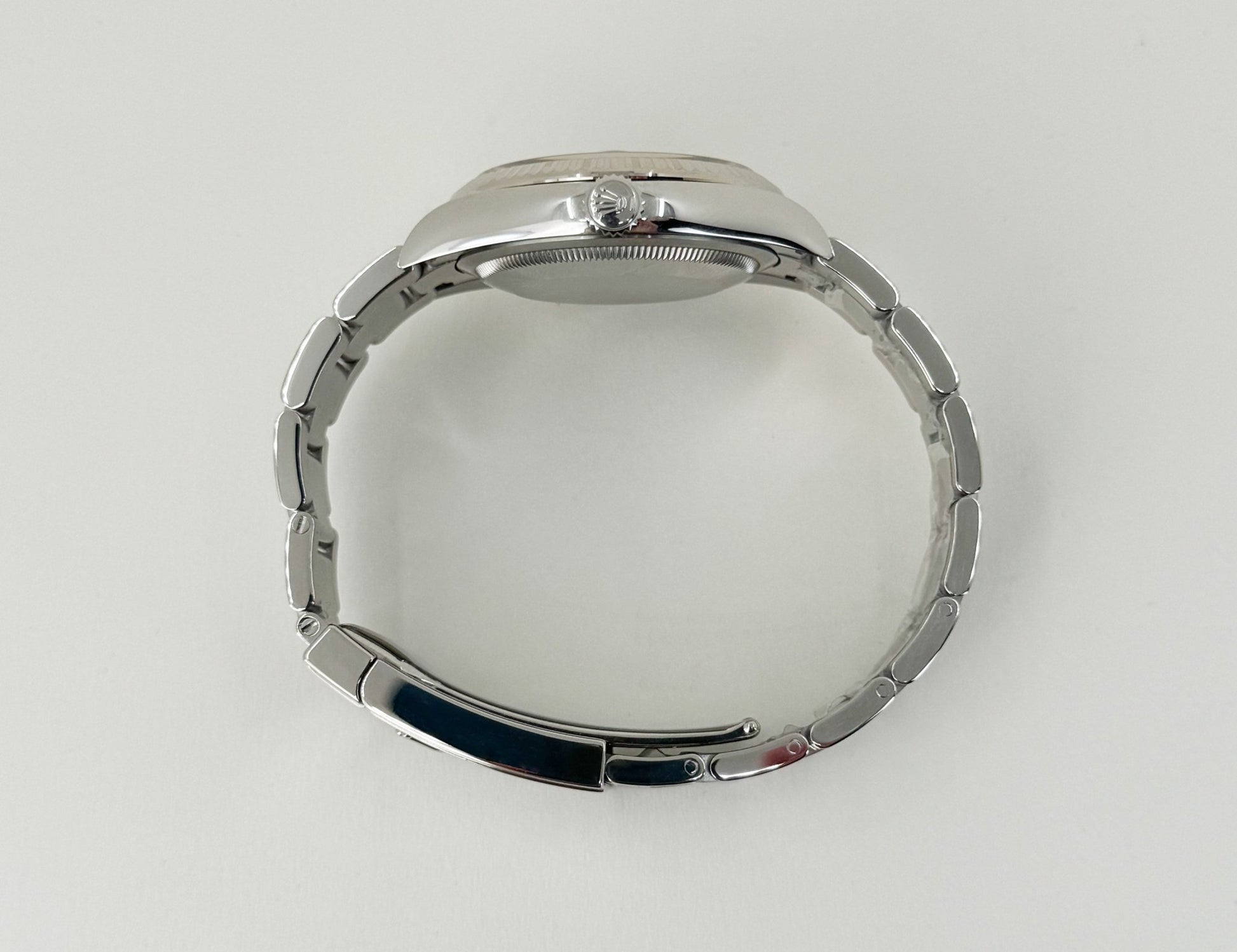 Rolex Datejust 36 White Gold/Steel Slate "Wimbledon" Roman Dial & Fluted Bezel Oyster Bracelet 126234 - Luxury Time NYC