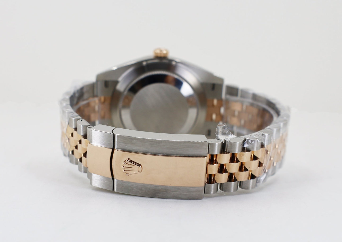 Rolex Datejust 41 Rose Gold/Steel Chocolate Diamond Dial Fluted Bezel Jubilee Bracelet 126331 - Luxury Time NYC