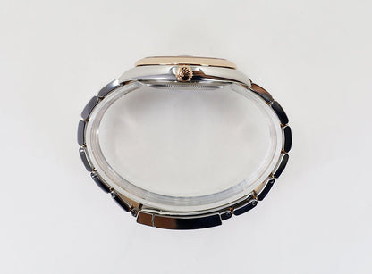 Rolex Datejust 41 Rose Gold/Steel Chocolate Index Dial Fluted Bezel Oyster Bracelet 126331 - Luxury Time NYC