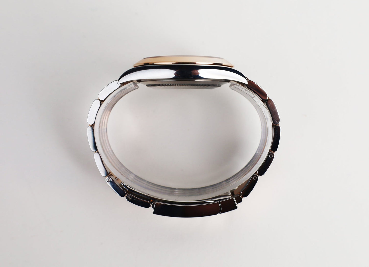 Rolex Datejust 41 Rose Gold/Steel White Mother of Pearl Diamond Dial Smooth Bezel Oyster Bracelet 126301 - Luxury Time NYC