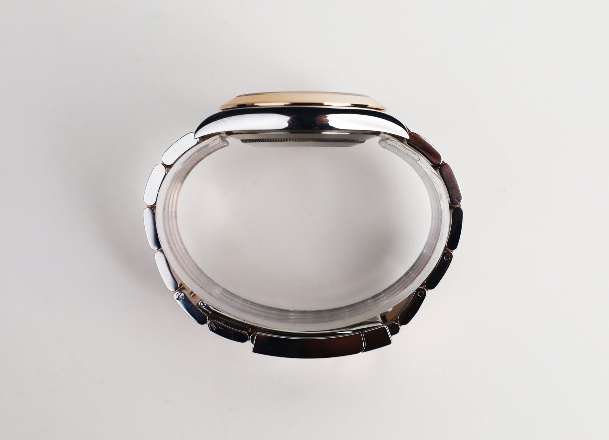 Rolex Datejust 41 Rose Gold/Steel White Mother of Pearl Diamond Dial Smooth Bezel Oyster Bracelet 126301 - Luxury Time NYC