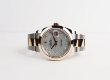 Load image into Gallery viewer, Rolex Datejust 41 Rose Gold/Steel White Mother of Pearl Diamond Dial Smooth Bezel Oyster Bracelet 126301 - Luxury Time NYC