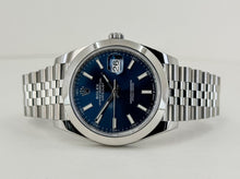 Load image into Gallery viewer, Rolex Datejust 41 Stainless Steel Blue Index Dial Smooth Bezel Jubilee Bracelet 126300 - Luxury Time NYC