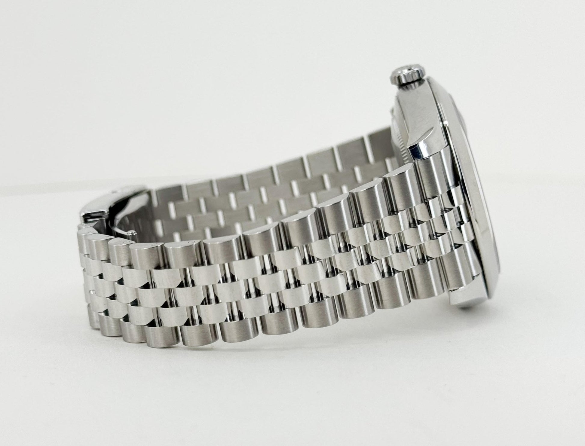 Rolex Datejust 41 Stainless Steel Blue Index Dial Smooth Bezel Jubilee Bracelet 126300 - Luxury Time NYC