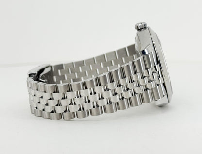 Rolex Datejust 41 Stainless Steel Blue Index Dial Smooth Bezel Jubilee Bracelet 126300 - Luxury Time NYC