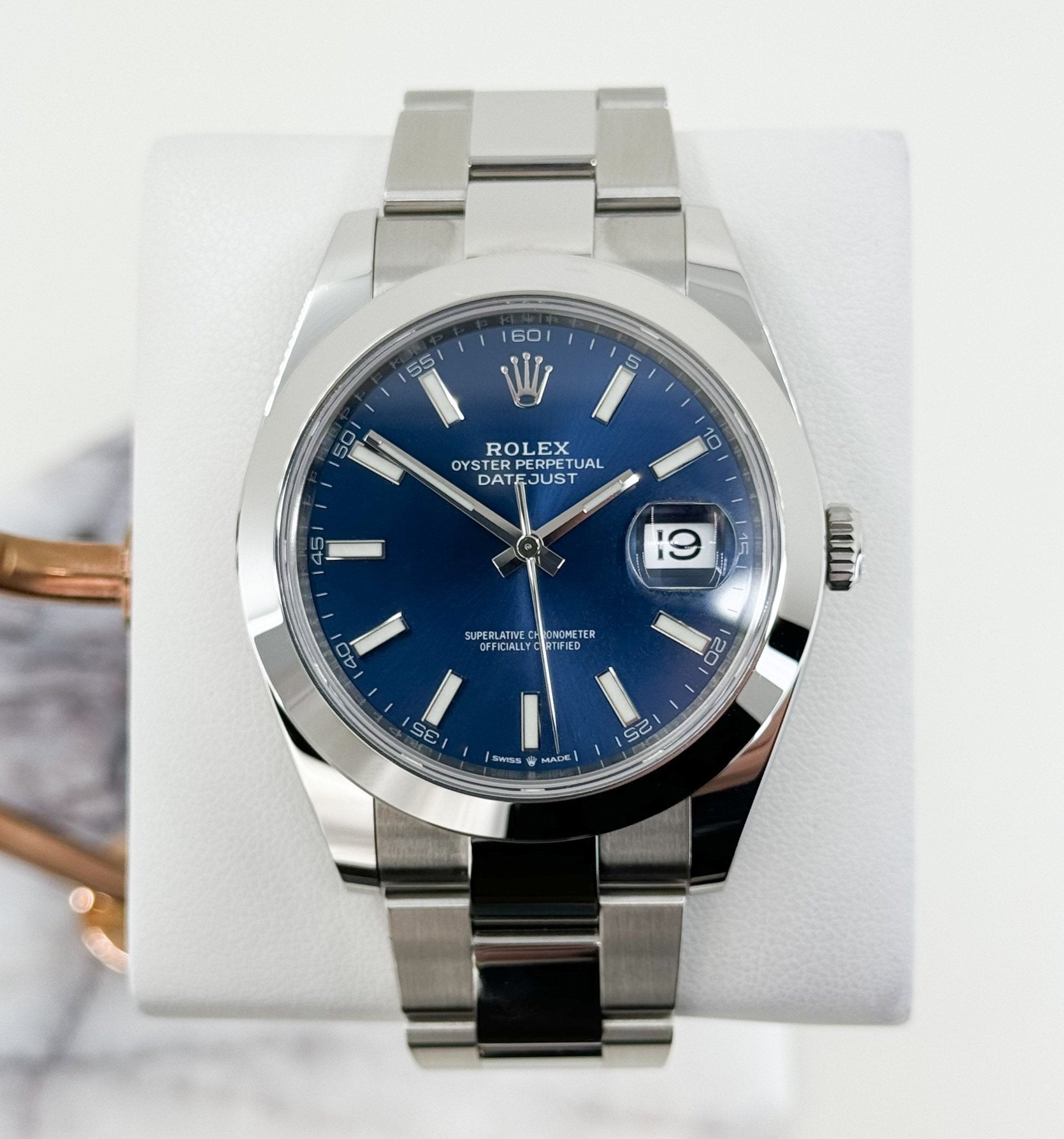 Smooth Bezel Rolex Datejust 41 Blue Dial Price BNIB Rolex Datejust