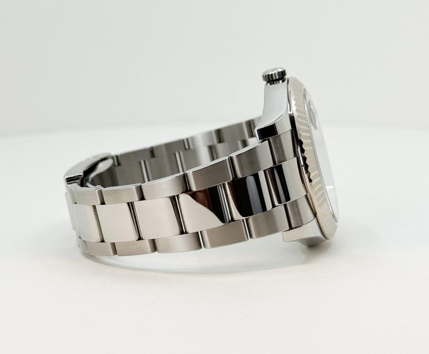 Rolex Datejust 41 Stainless Steel Blue Roman Dial Fluted Bezel Oyster Bracelet - 116334 BLURFO - Luxury Time NYC